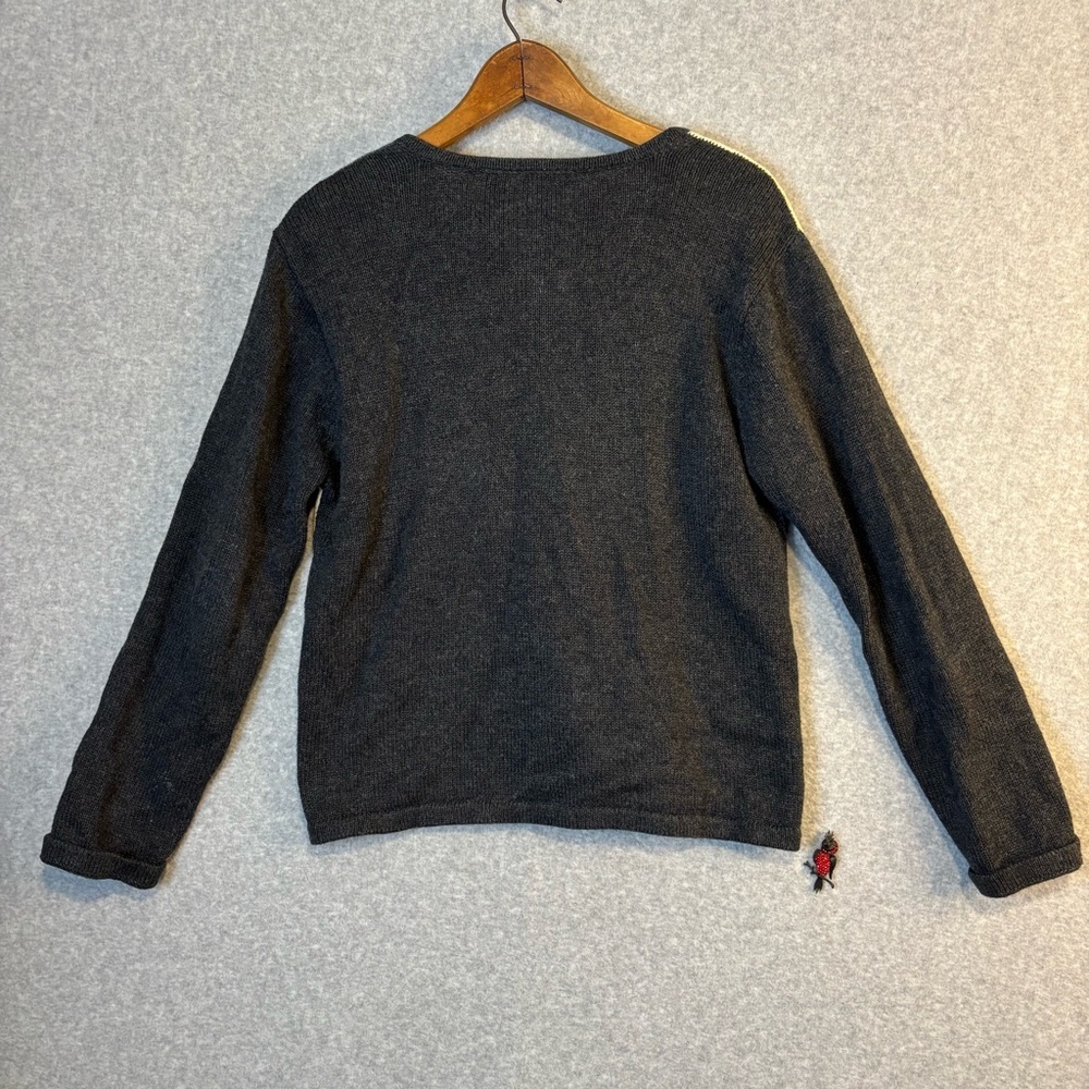 Villager Sport Liz Claiborne Women's L Sweater Patchwork Christmas Nutcracker - Picture 4 of 7